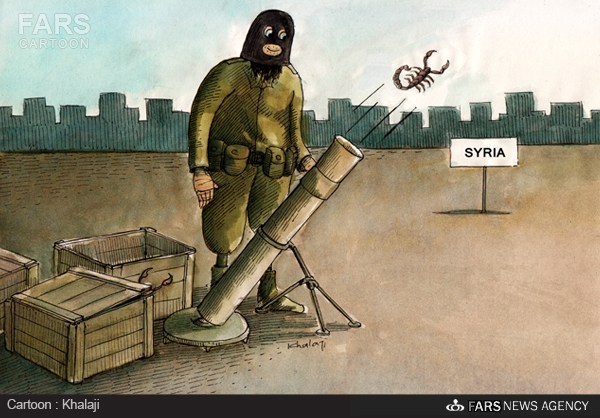کاریکاتور: “بمب عقرب”، سلاح جدید داعش