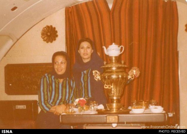 چای و سماور در هواپیمای مسافربری ایرانی +عکس