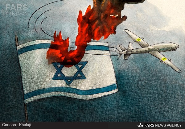 کاریکاتور: نفوذ پهپاد حزب‌الله به آسمان سرزمین‌های اشغالی