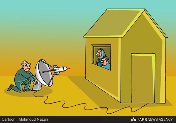 نشانه گیری ماهواره /کاریکاتور