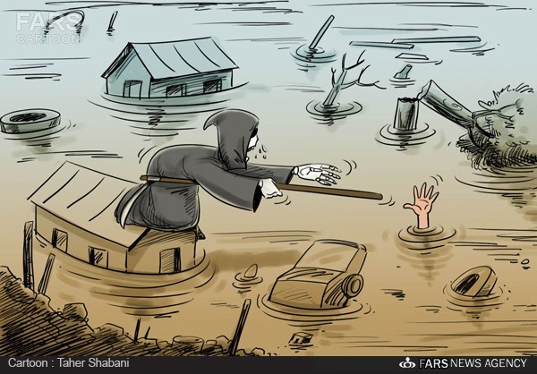 کاریکاتور: طوفان ۲۰ کشته بر جا گذاشت‎