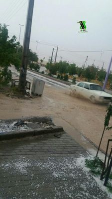 بارش شدید باران و جاری شدن سیل در هشترود +عکس و فیلم