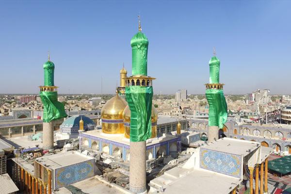 همزمان با عید غدیر؛ گلدسته‌های جدید حرم امامین کاظمین(ع) رونمایی شد