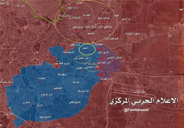 مناطق «المیسر» و «قاطرچی» در شرق حلب آزاد شدند