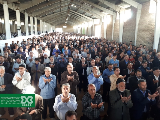 شکوه بندگی مردم روزه دار هشترود در نماز عید سعید فطر