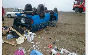 ۵ کشته و مصدوم در تصادف نیسان و پژو در جاده هشترود-قره چمن