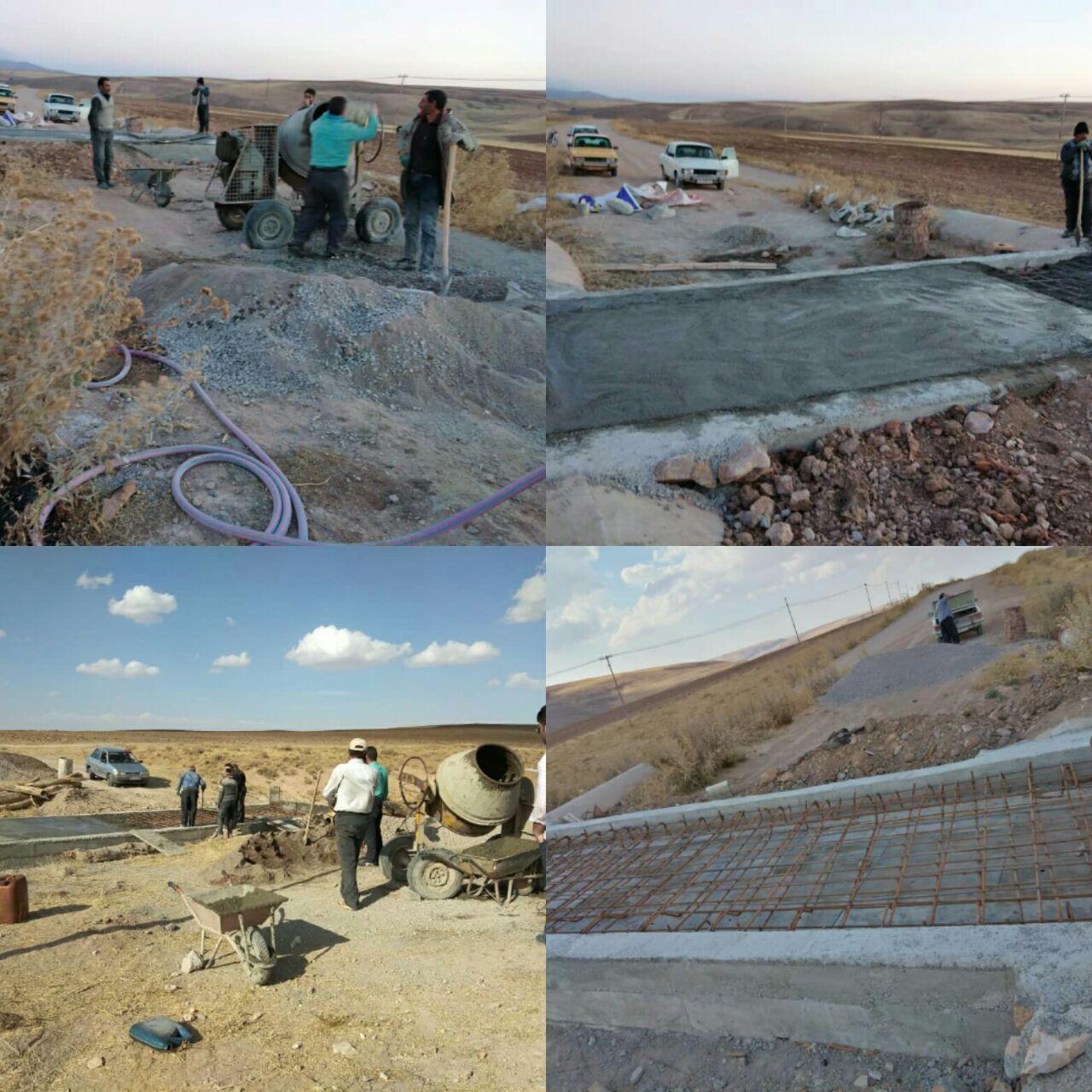 آغاز عملیات بتن ریزی عرشه پلهای راه روستاهای یهرچی و پارالار