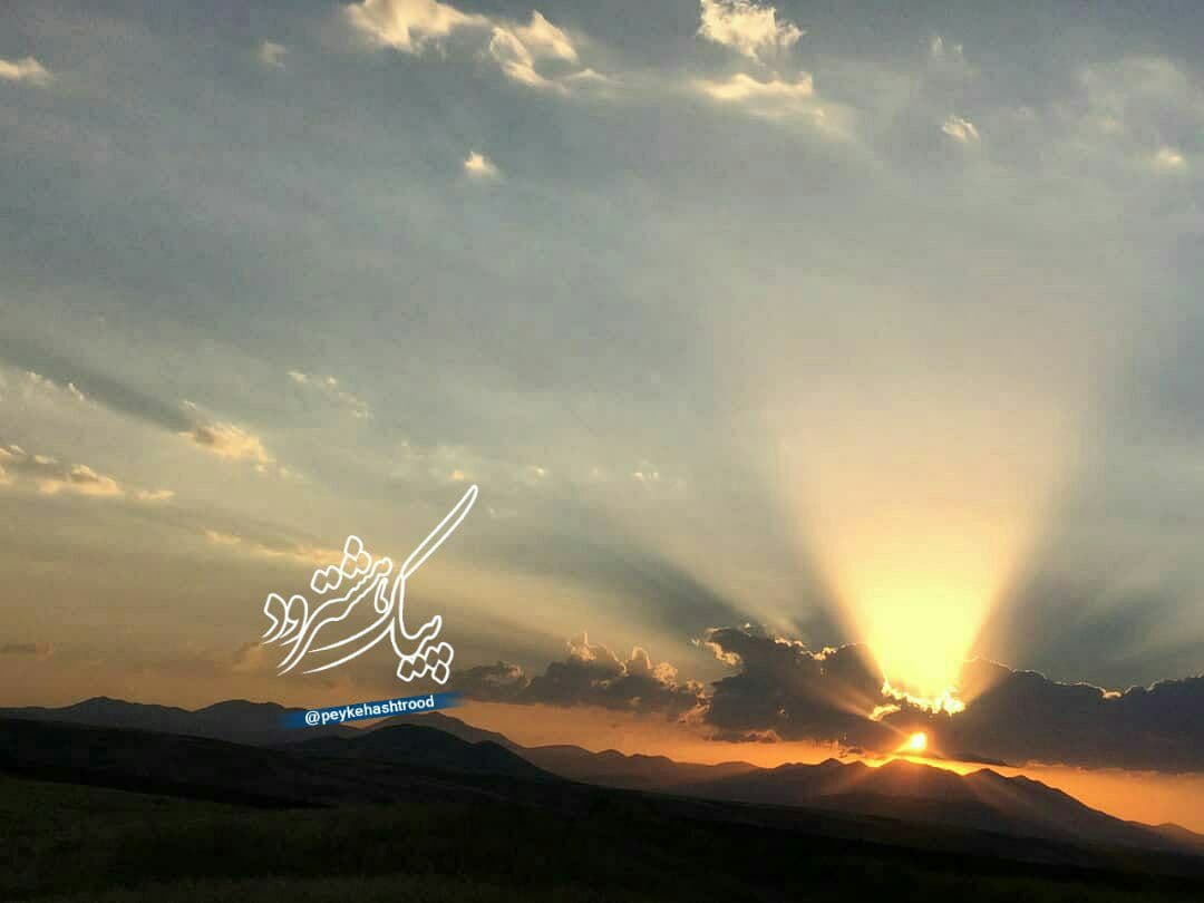شهروند خبرنگار/ غروب زیبای آفتاب در آسمان روستای گنبد هشترود