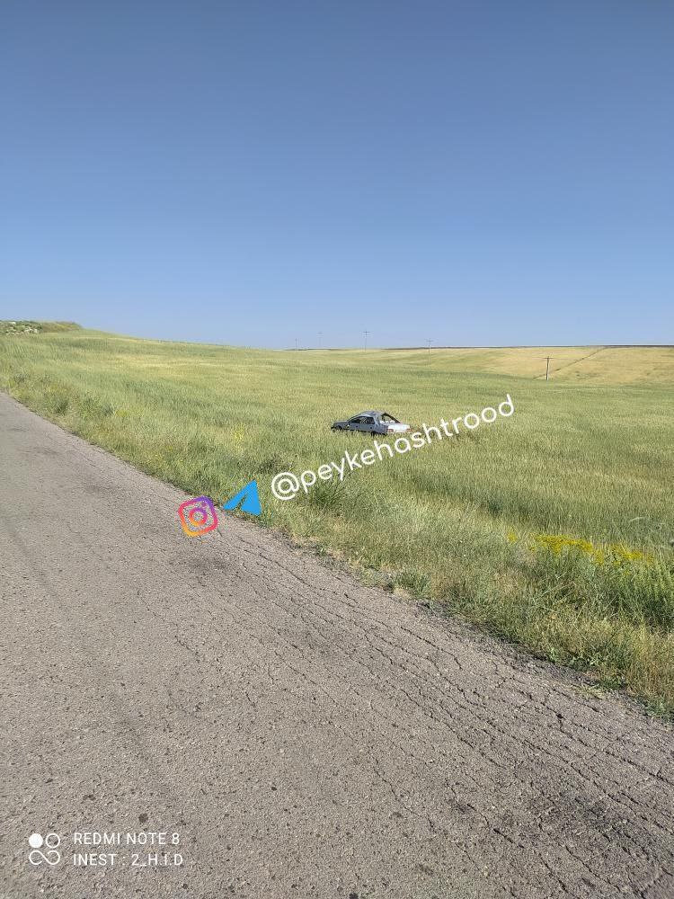 شهروند خبرنگار/ خروج خودرو از جاده سعادتلو به بایقراکوه با ۵ مصدوم